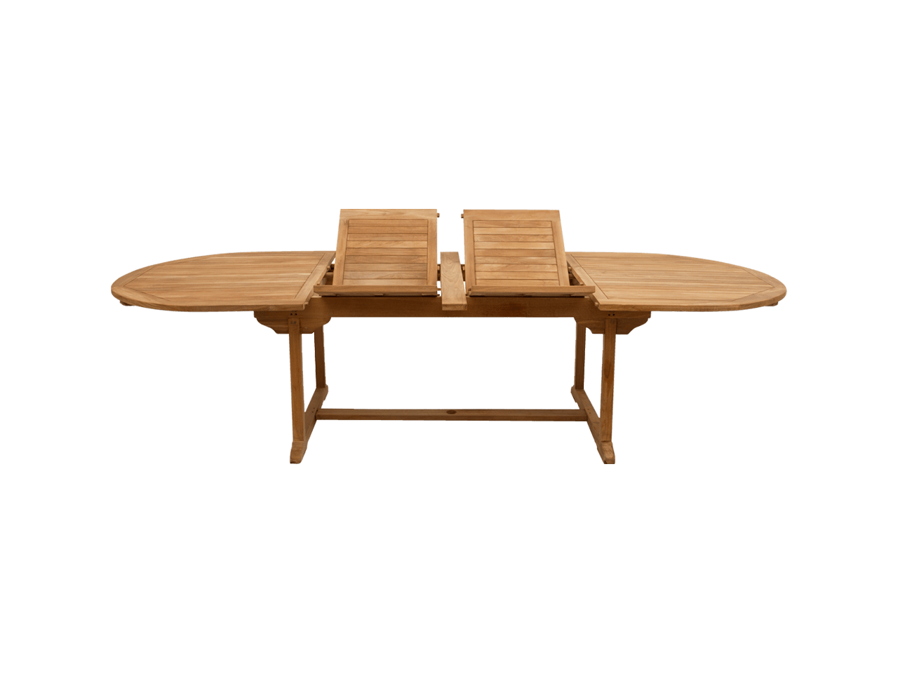 Ovale verlengbare tafel 10 personen Teak Deco