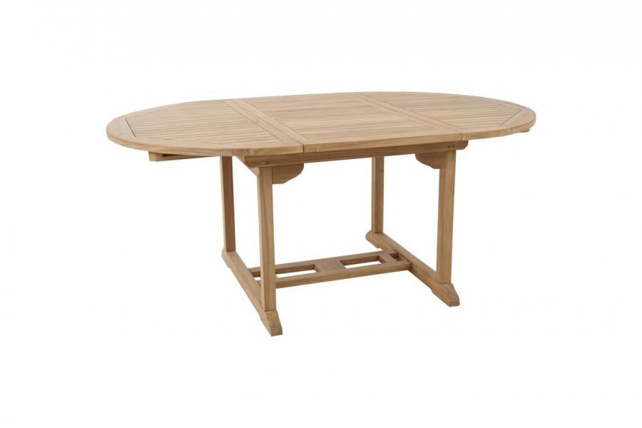 Ovale Verlengbare Tafel 6 Personen Teak Deco